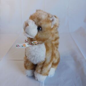Walt Disney Company Orange White Striped Sitting Plush Cat Kitten Kitty Toy
